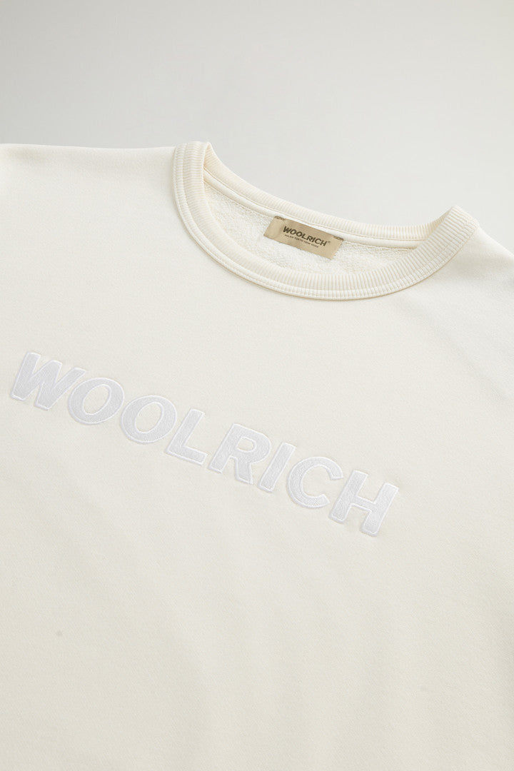 Crewneck Sweatshirt in Light Cotton-Blend Fabric (Jet Stream) - Detail View 5