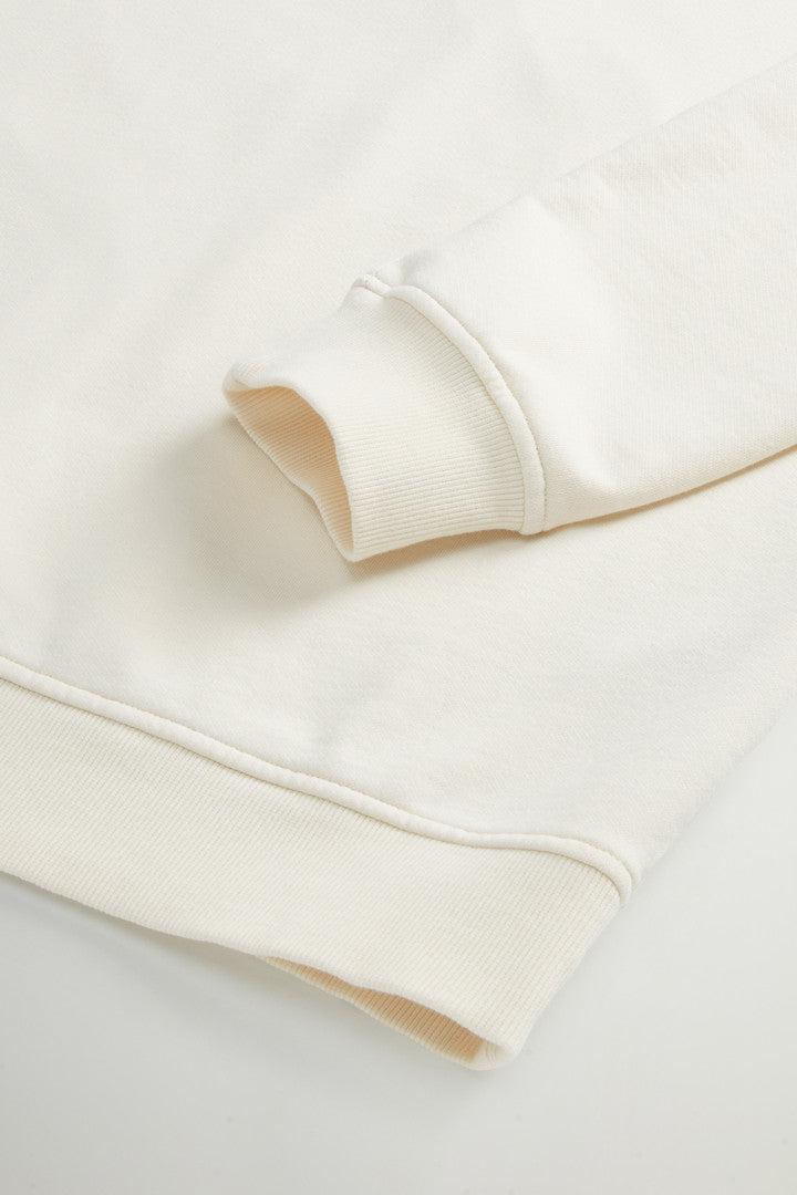 Crewneck Sweatshirt in Light Cotton-Blend Fabric (Dream Blue) - Detail View 7