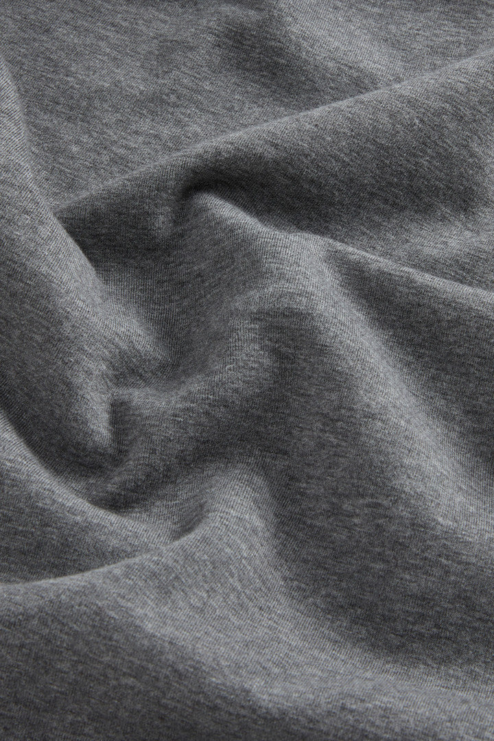 Hooded Sweatshirt in Cotton-Blend Interlock (Black) - Detail View 6