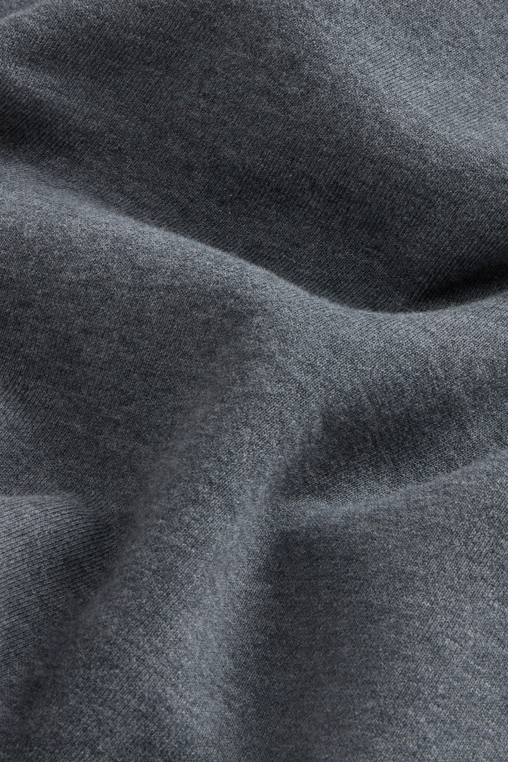 Hybrid Pure Cotton and Nylon Hoodie (Charcoal Melange) - Detail View 5