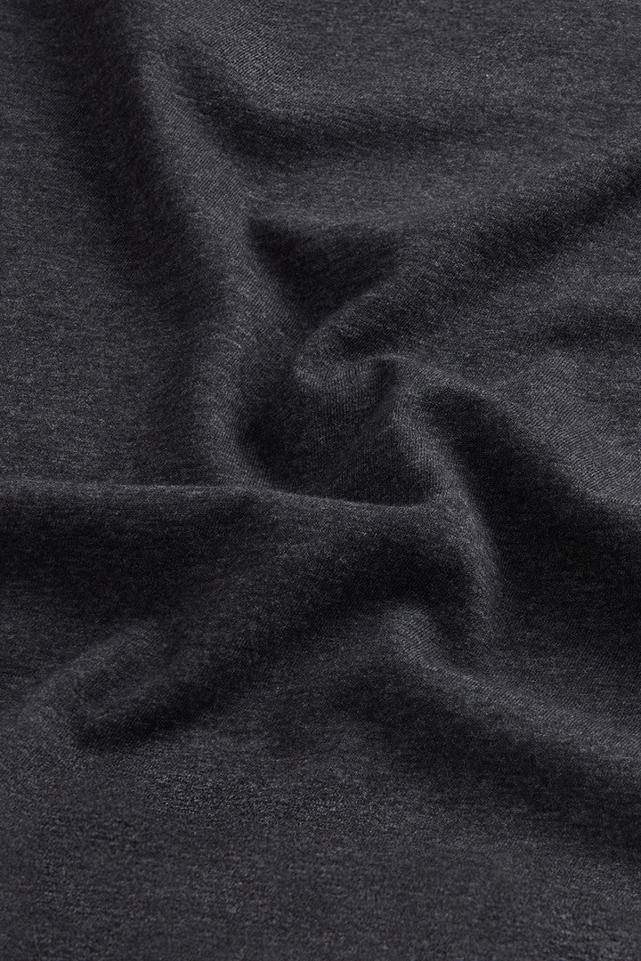 Pure Cotton Sheep T-shirt with Patch (Dark Grey Melange) - Detail View 6