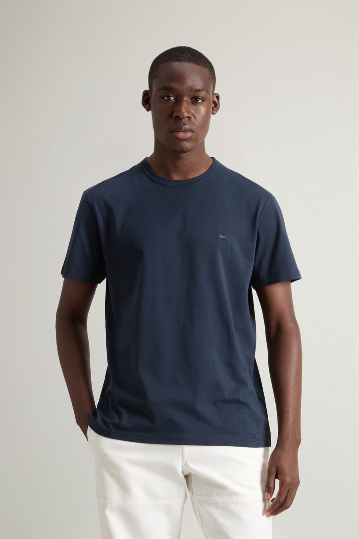 Pure Cotton Sheep T-shirt with Patch (Fiery Red) - Main View