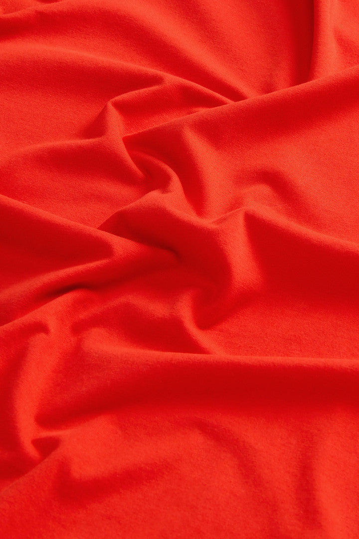 Pure Cotton Sheep T-shirt with Patch (Fiery Red) - Detail View 6