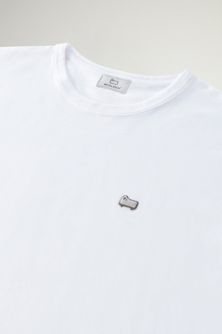 Pure Cotton Sheep T-shirt with Patch (Fiery Red) - Detail View 5