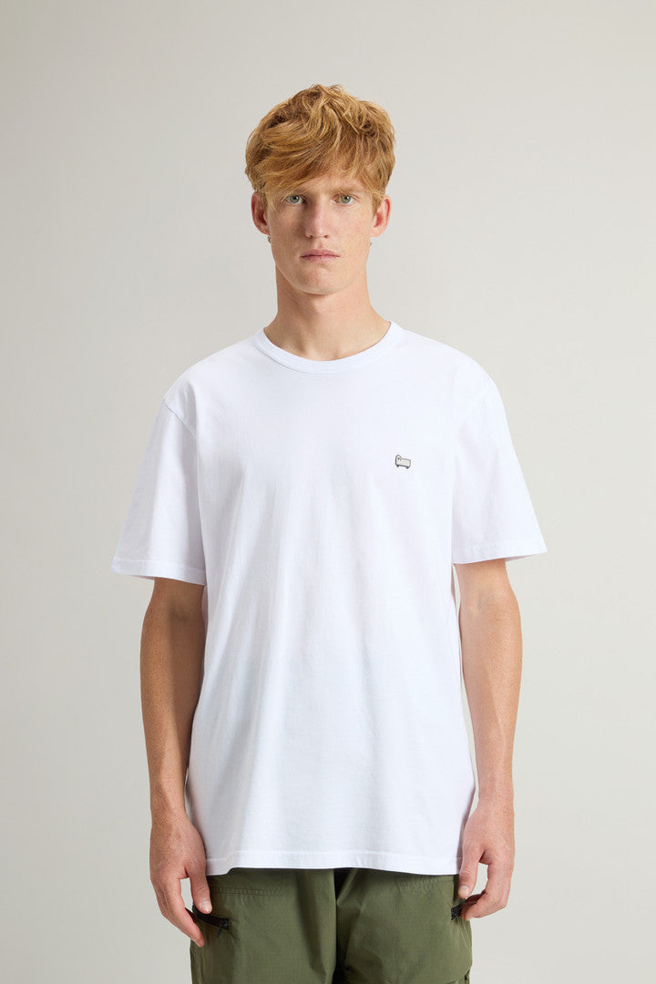 Pure Cotton Sheep T-shirt with Patch (Fiery Red) - Main View