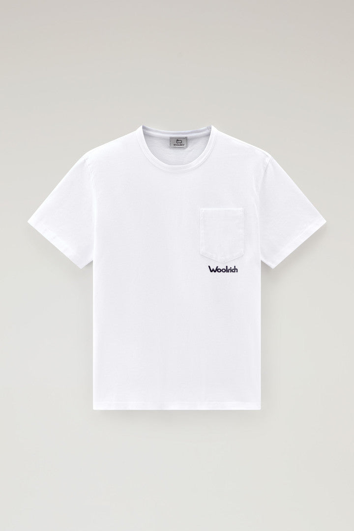 Pure Cotton T-Shirt with Trail Print (Bright White) - Main View