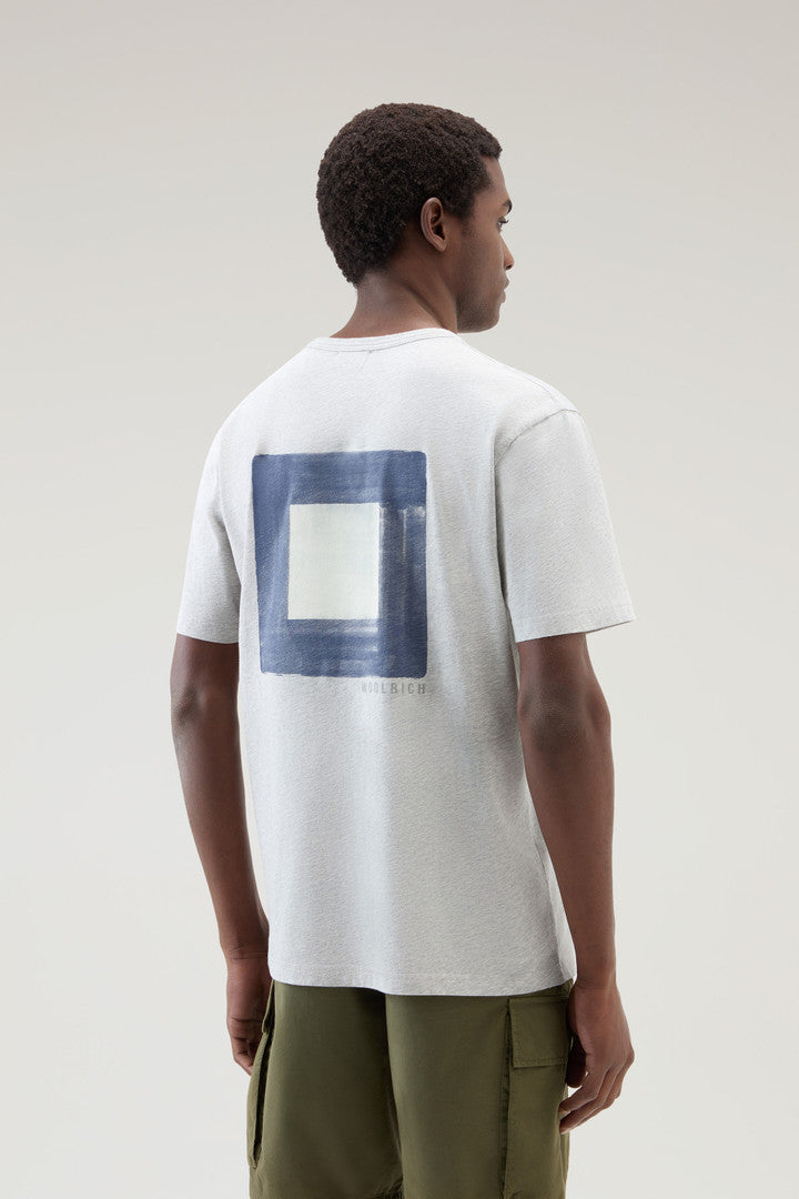 Pure Cotton T-Shirt with Chest Pocket (Melton Blue) - Detail View 3