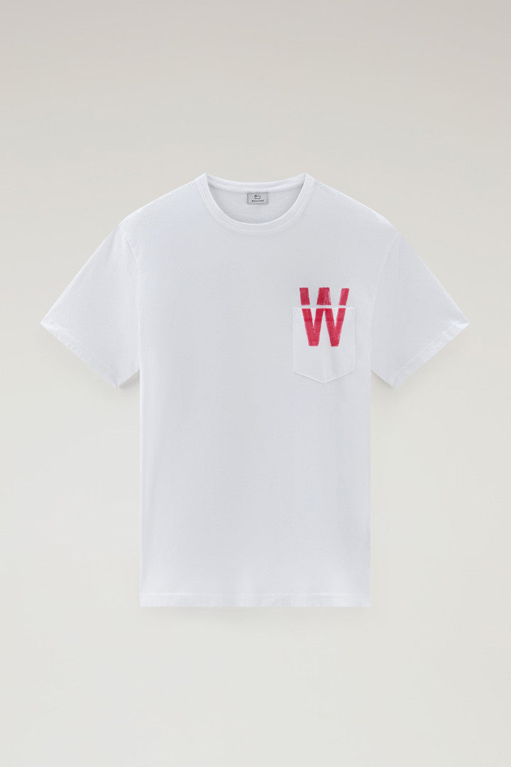 Pure Cotton T-Shirt with Chest Pocket (Light Grey Melange) - Detail View 8