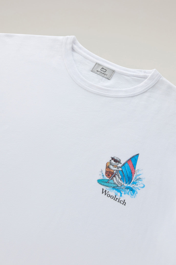 Pure Cotton T-shirt with Graphic Print (Melton Blue) - Detail View 2