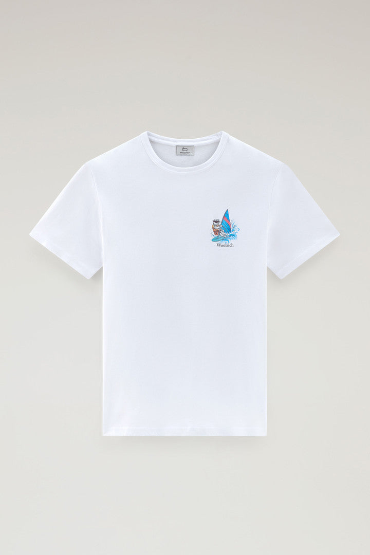 Pure Cotton T-shirt with Graphic Print (Melton Blue) - Detail View 1