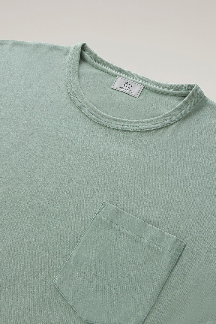 Safari t-shirt in pure cotton (Sage) - Detail View 1
