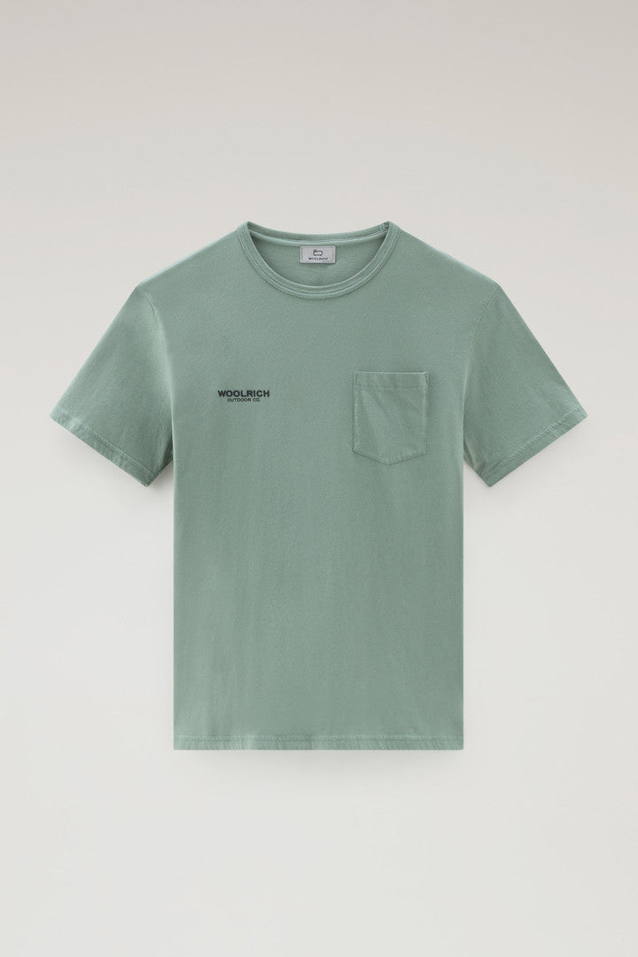 Safari t-shirt in pure cotton (Sage) - Main View