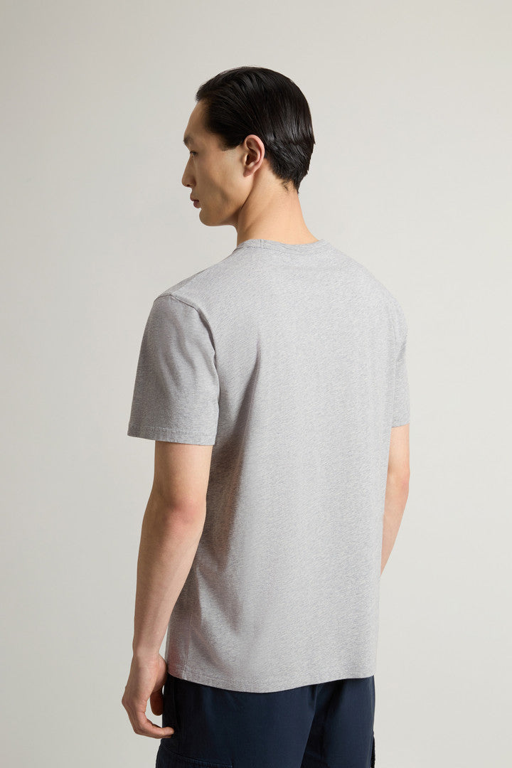 Pure Cotton T-Shirt with Logo (Bright White) - Detail View 2