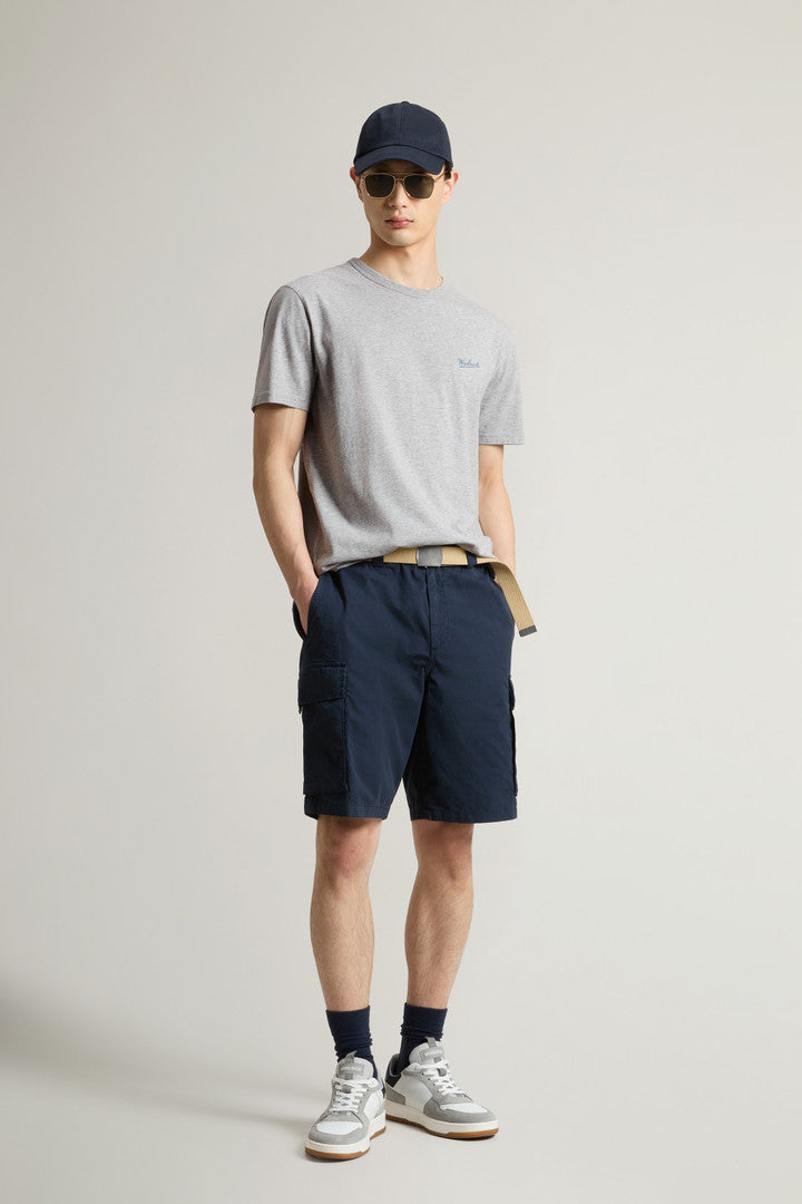 Pure Cotton T-Shirt with Logo (Bright White) - Detail View 1