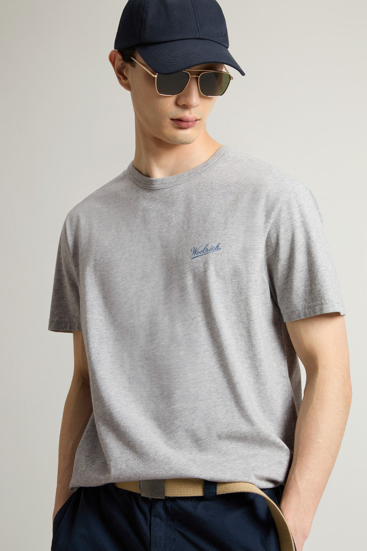 Pure Cotton T-Shirt with Logo (Bright White) - Detail View 3