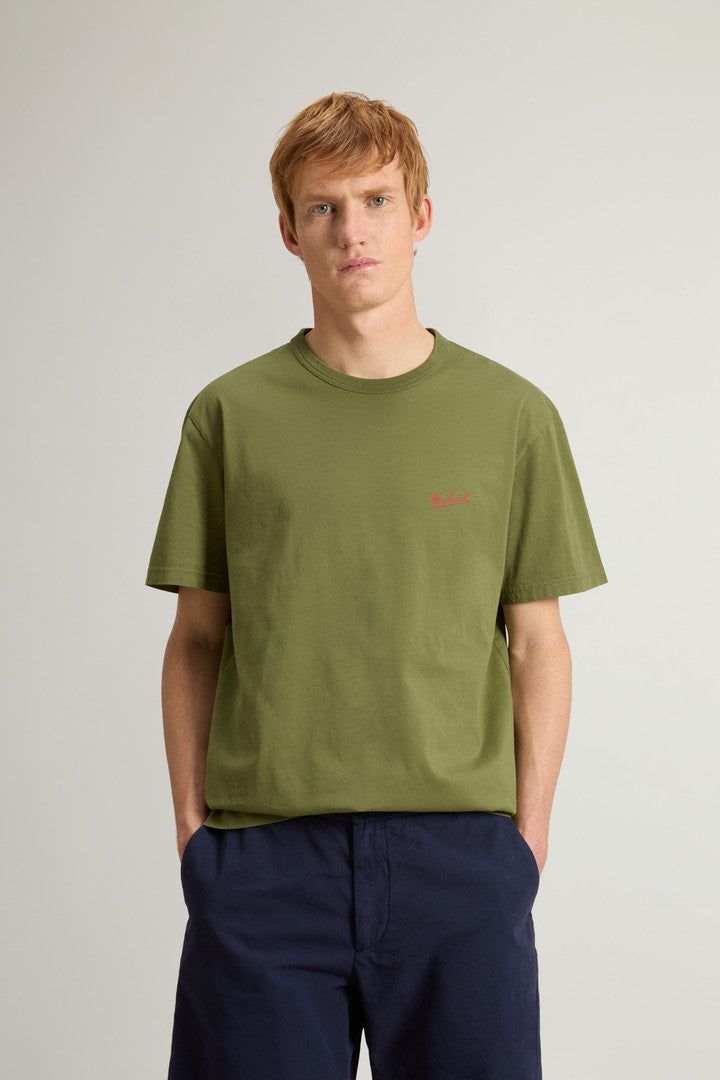 Pure Cotton T-Shirt with Logo (Bright White) - Main View