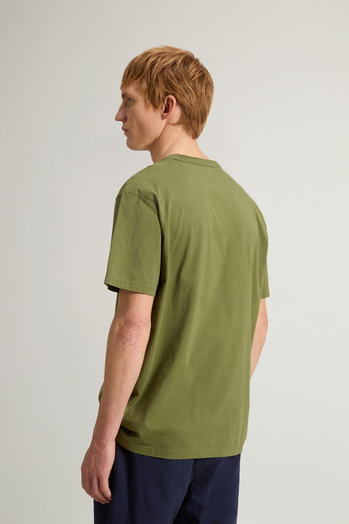 Pure Cotton T-Shirt with Logo (Bright White) - Detail View 2