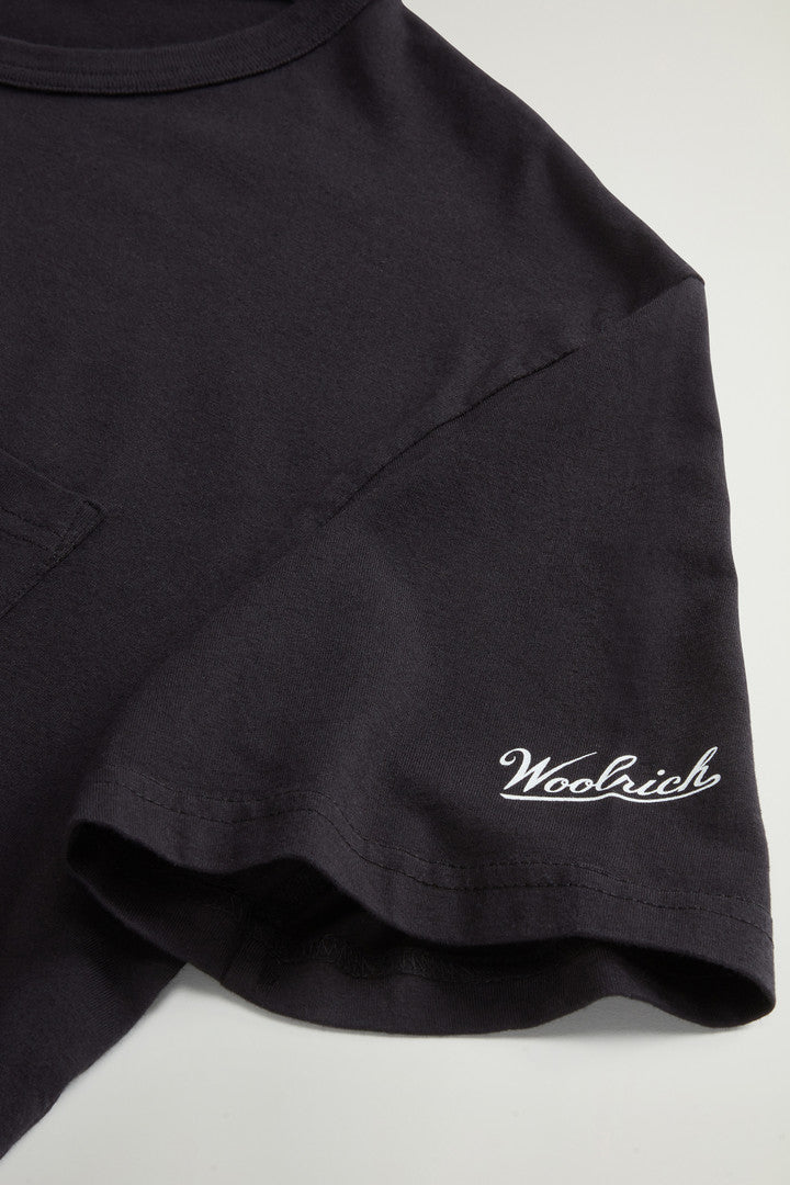 Pure Cotton T-Shirt with Pocket (Bright White) - Detail View 6