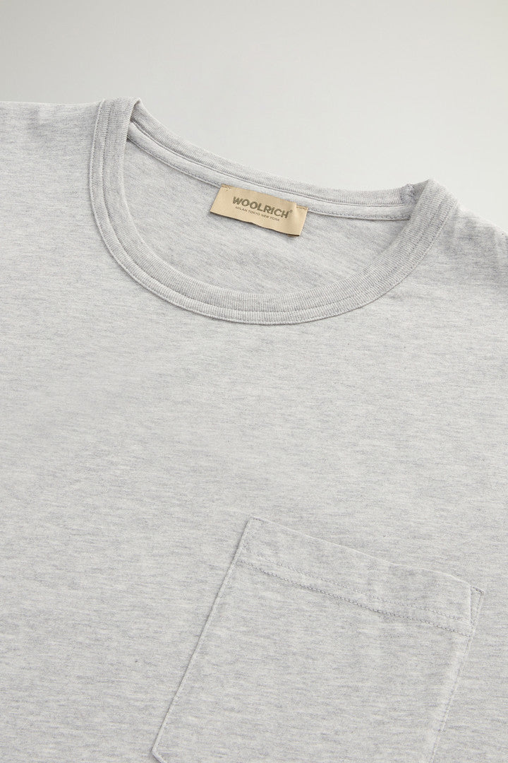 Pure Cotton T-Shirt with Pocket (Dream Blue) - Detail View 6