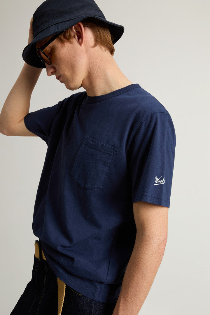 Pure Cotton T-Shirt with Pocket (Bright White) - Detail View 3