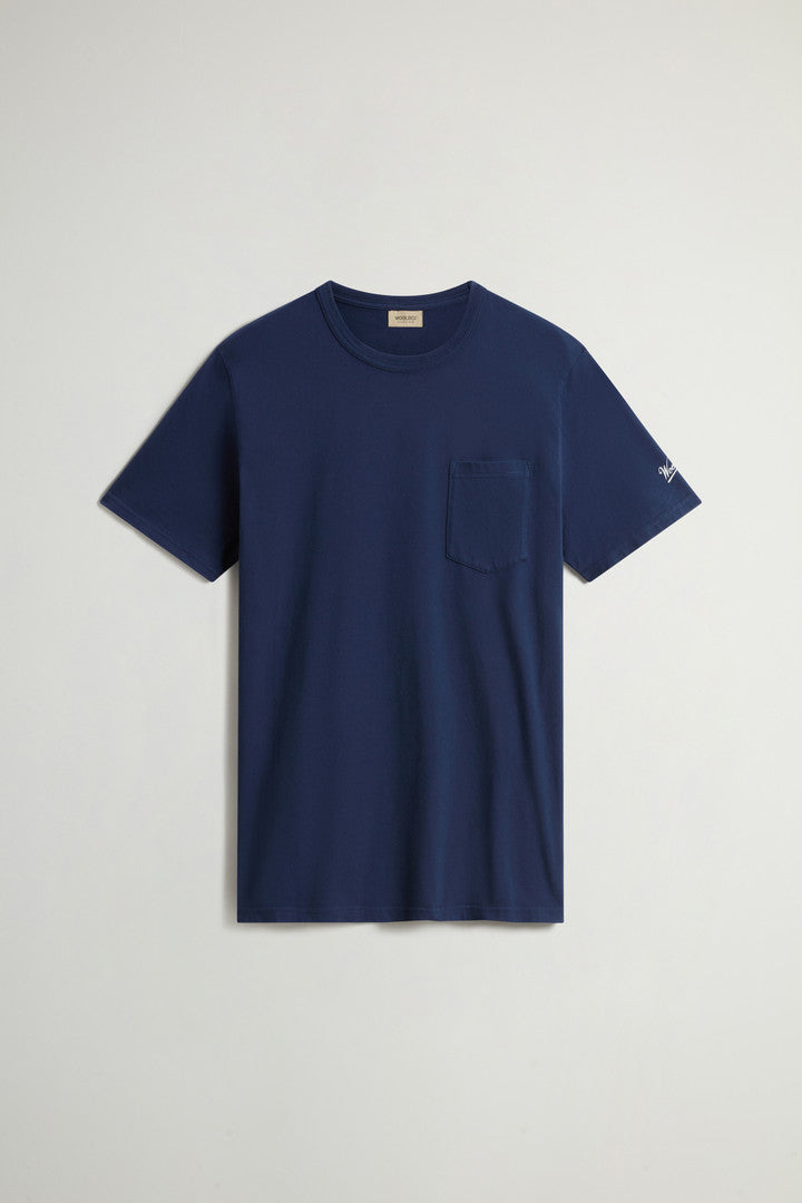 Pure Cotton T-Shirt with Pocket (Black) - Detail View 10