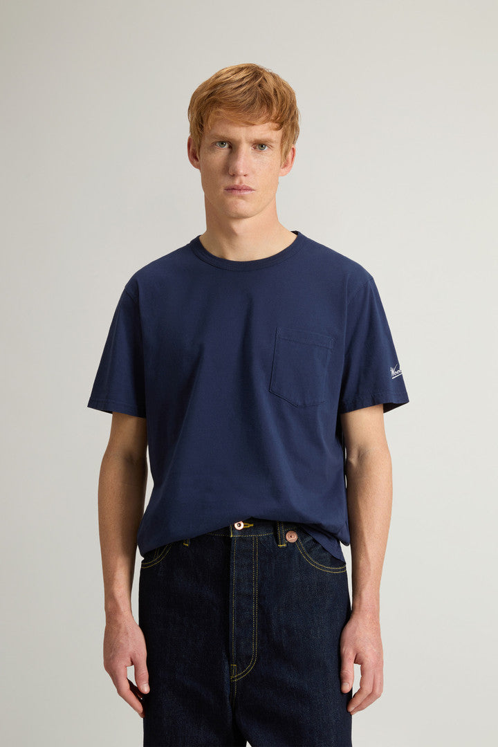Pure Cotton T-Shirt with Pocket (Bright White) - Main View