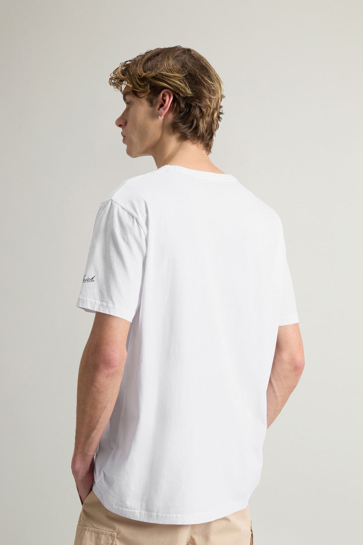 Pure Cotton T-Shirt with Pocket (Bright White) - Detail View 2