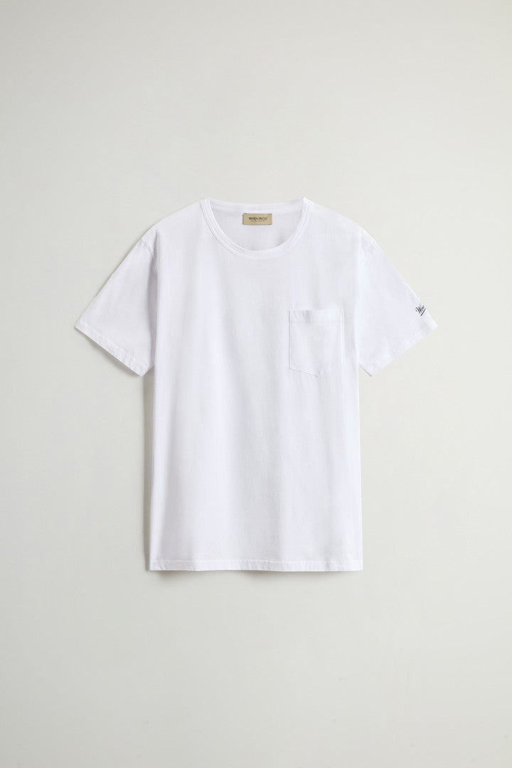 Pure Cotton T-Shirt with Pocket (Grey Melange) - Detail View 8
