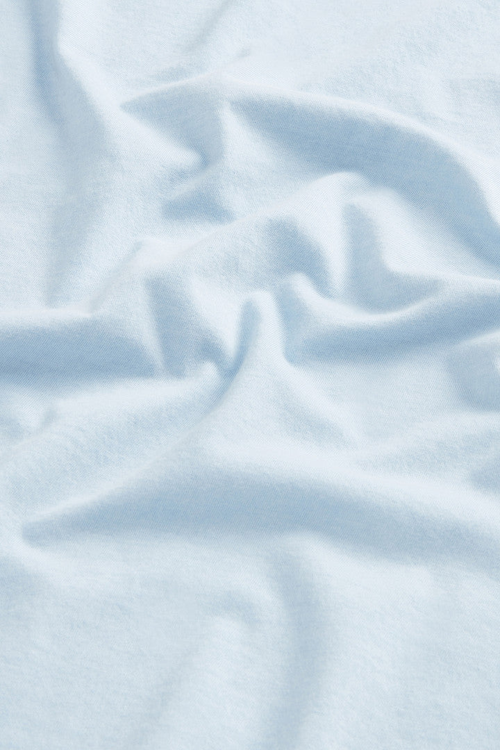 Garment-Dyed T-shirt in Light Pure Cotton (Flask) - Detail View 6