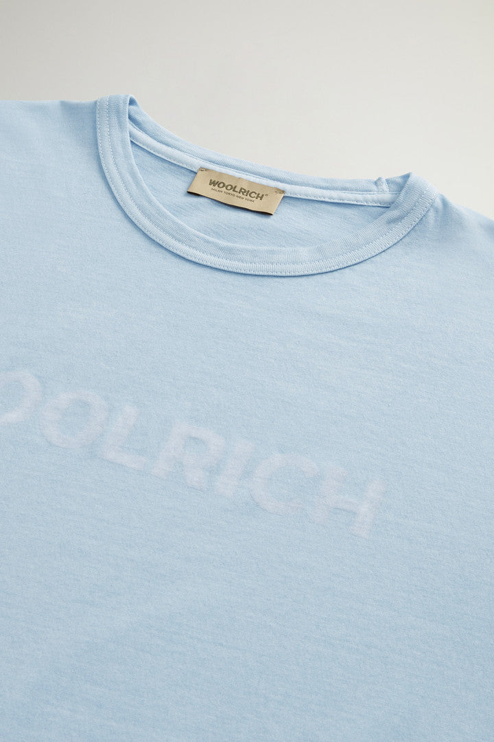Garment-Dyed T-shirt in Light Pure Cotton (Chinois Green) - Detail View 6