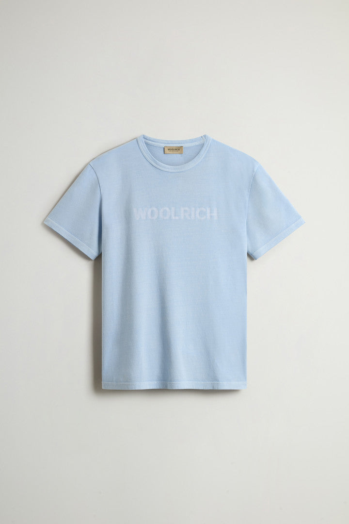 Garment-Dyed T-shirt in Light Pure Cotton (Flask) - Main View