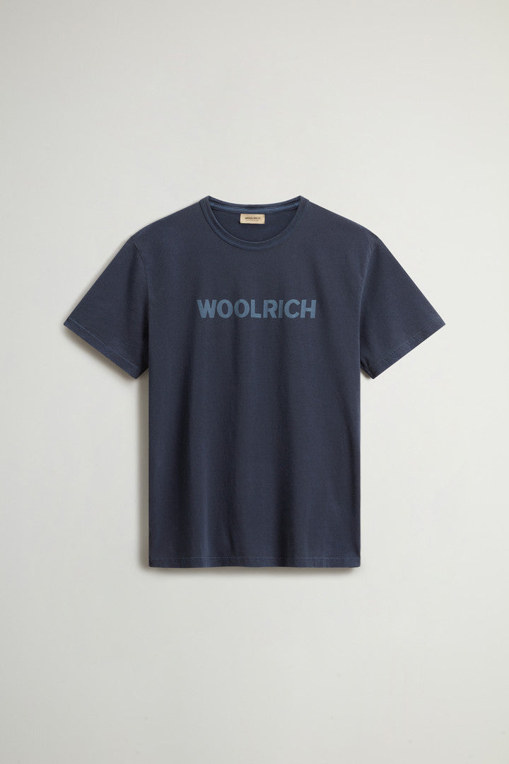 Garment-Dyed T-shirt in Light Pure Cotton (Flask) - Detail View 8