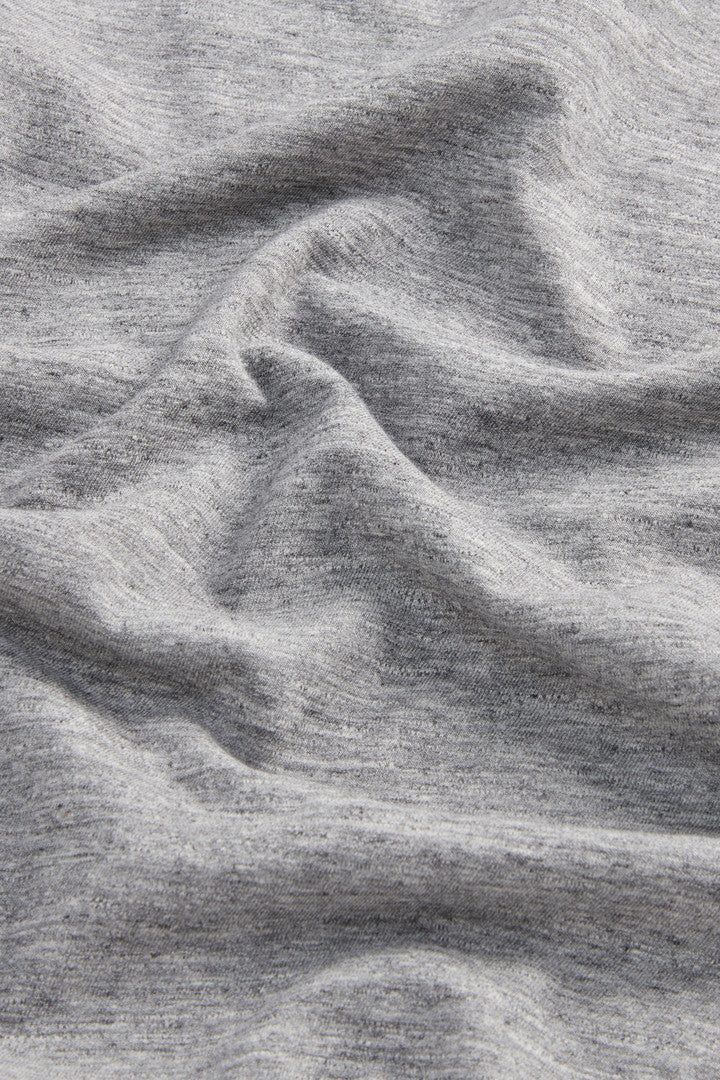 T-Shirt in Pure Cotton MoulinÃ© (Medium Grey) - Detail View 6