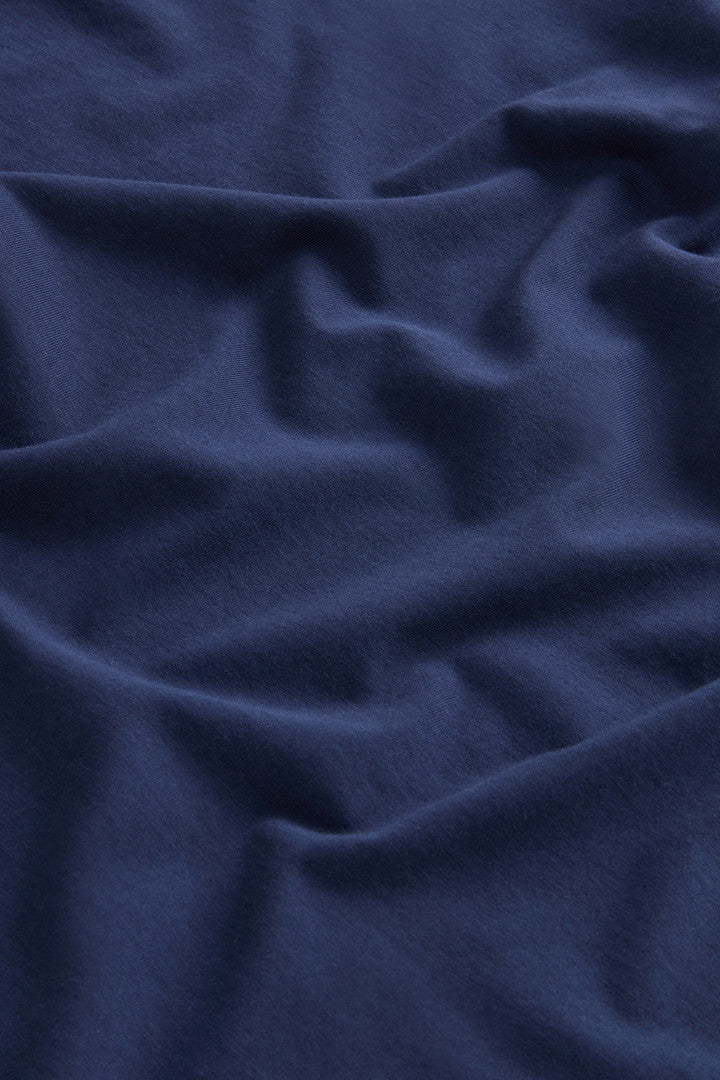 Pure Cotton T-Shirt with Embroidered Logo (Dream Blue) - Detail View 6