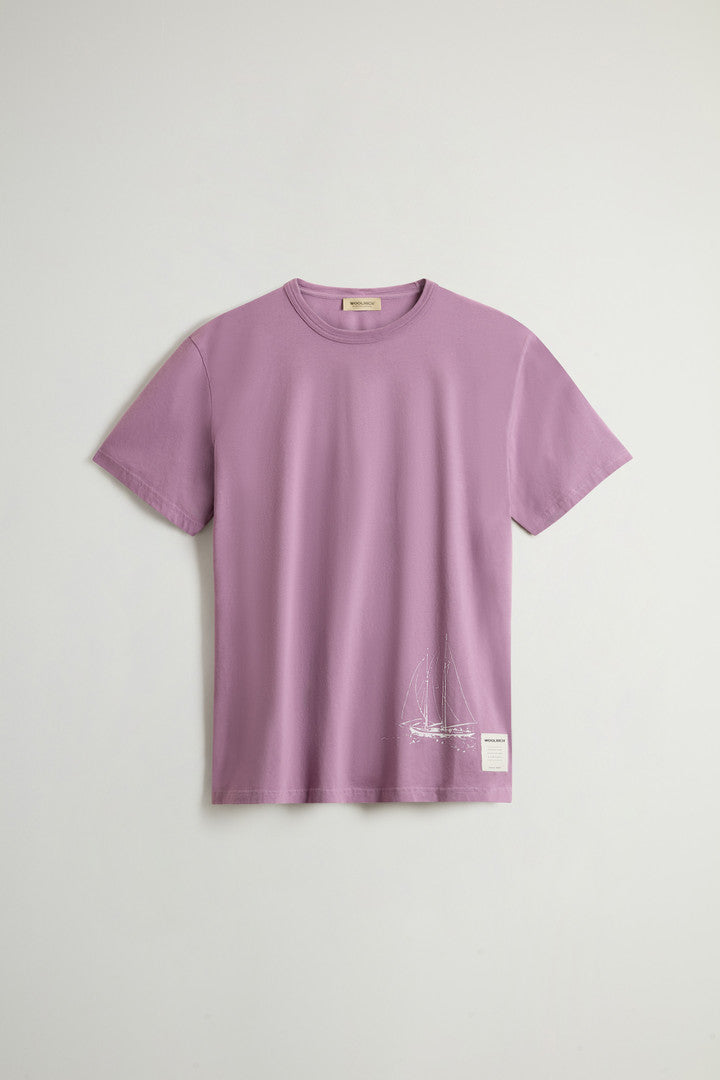 Pure Cotton T-Shirt with Graphic Print (Dream Blue) - Detail View 5