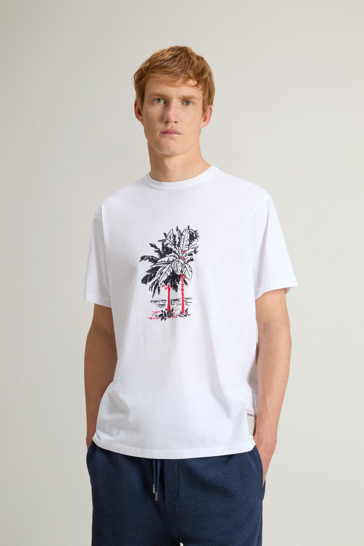 Pure Cotton T-Shirt with Graphic Print (Dream Blue) - Main View