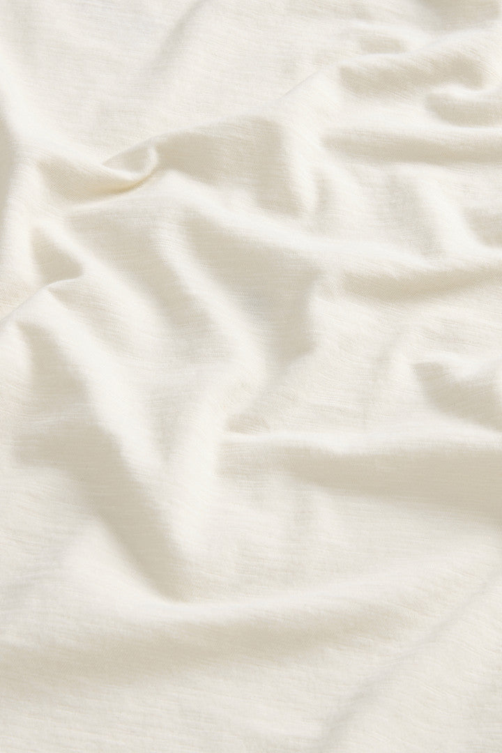 T-Shirt in Pure Cotton Slub Fabric (Chinois Green) - Detail View 6