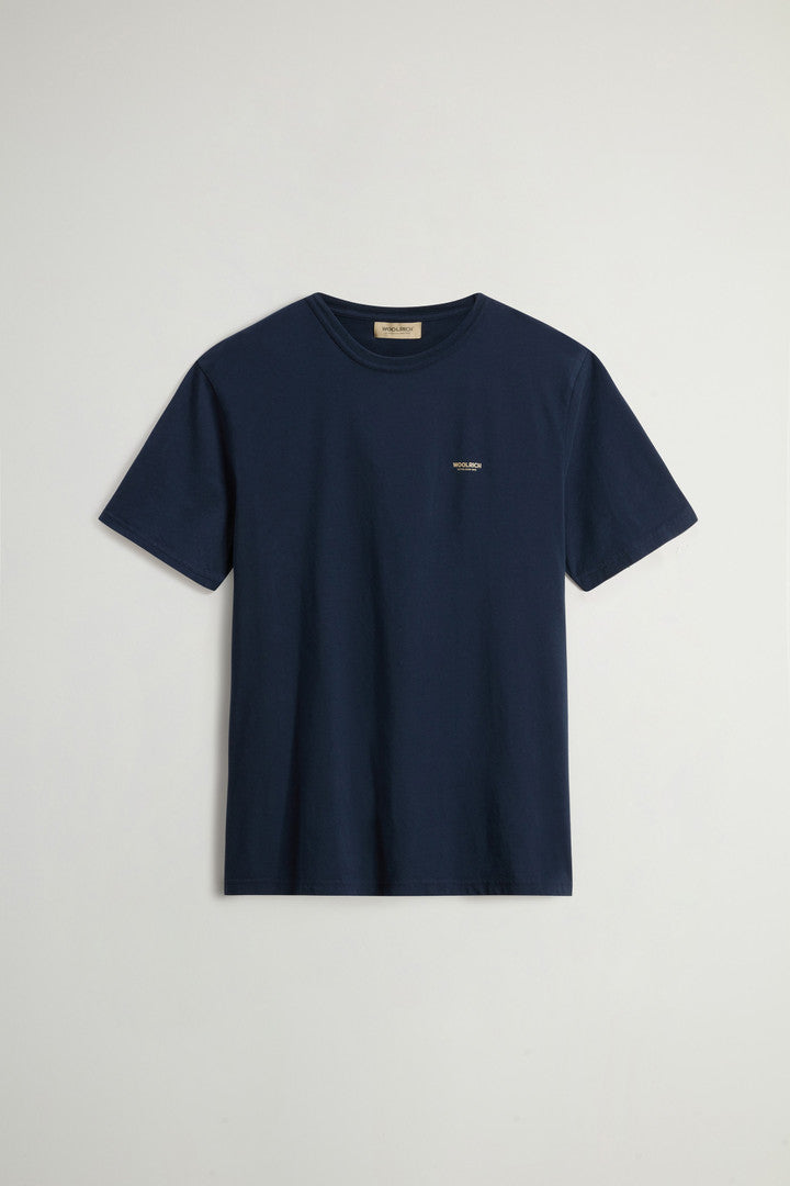 T-shirt in Pure Cotton (Jet Stream) - Detail View 6