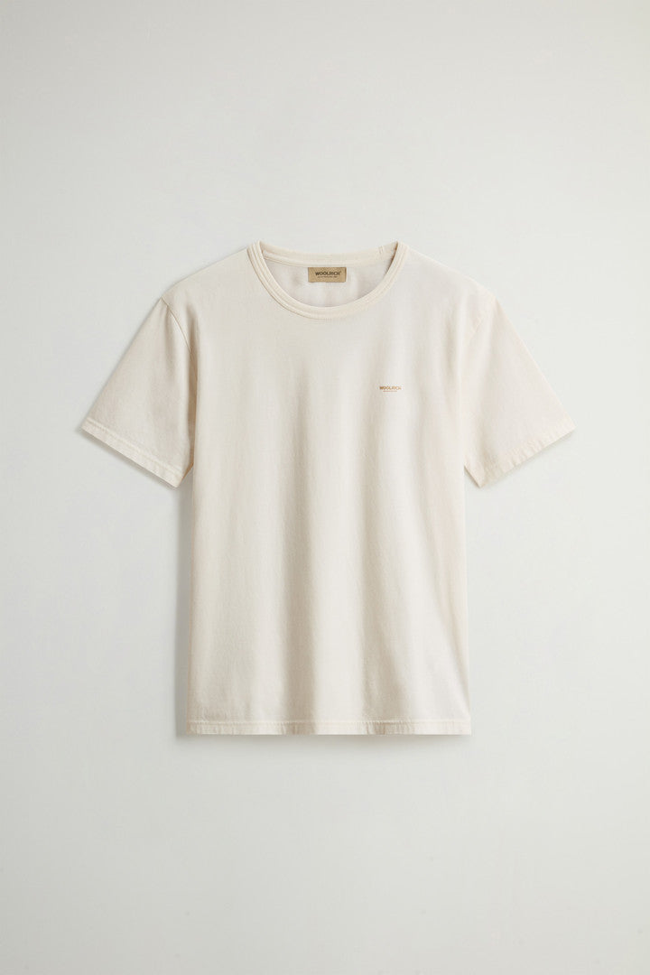 T-shirt in Pure Cotton (Melton Blue) - Detail View 5