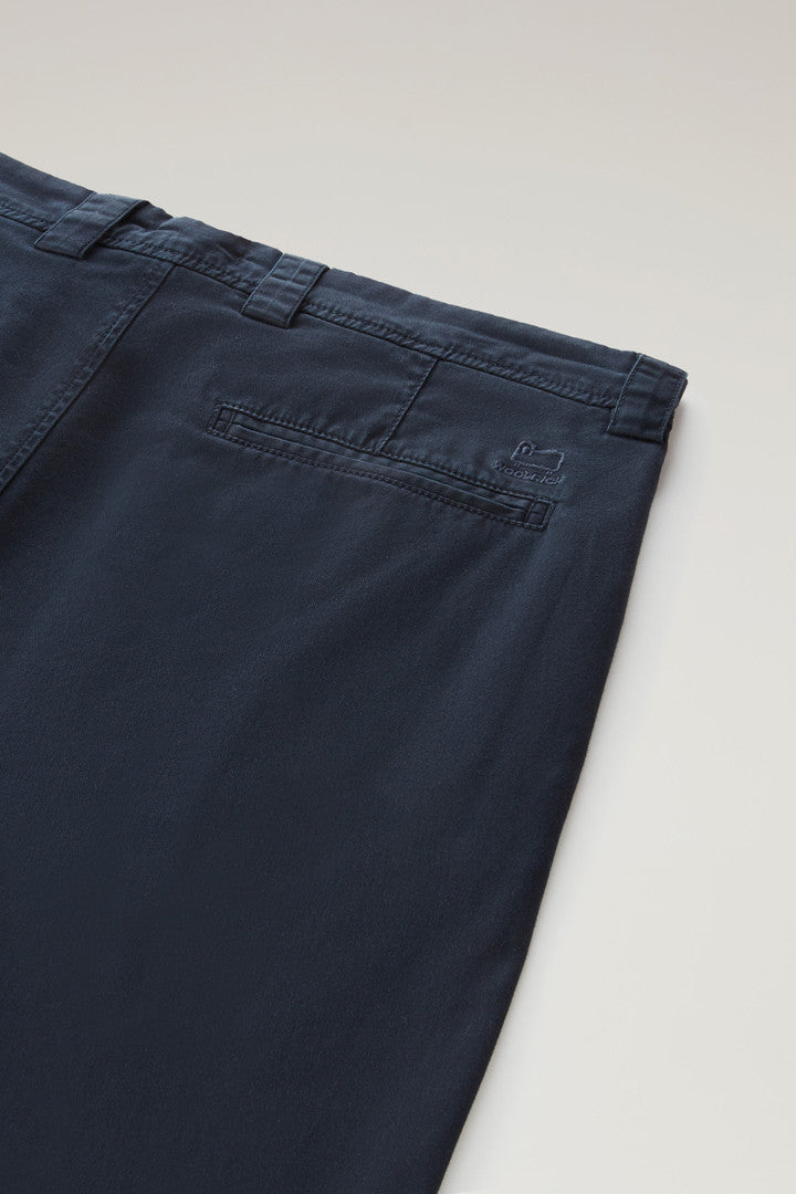 Garment-Dyed Classic Chino Pant in Stretch Cotton (Melton Blue) - Main View