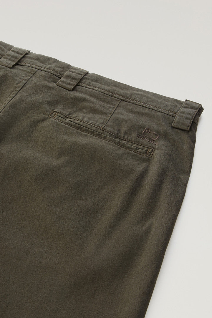 Garment-Dyed Classic Chino Pant in Stretch Cotton (Melton Blue) - Detail View 7
