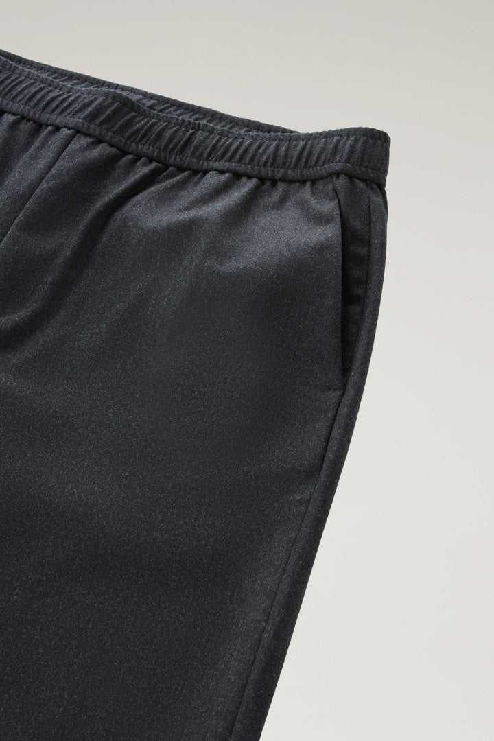 Pants in Vitale Barberis Canonico Virgin Wool Flannel (Charcoal Melange) - Main View
