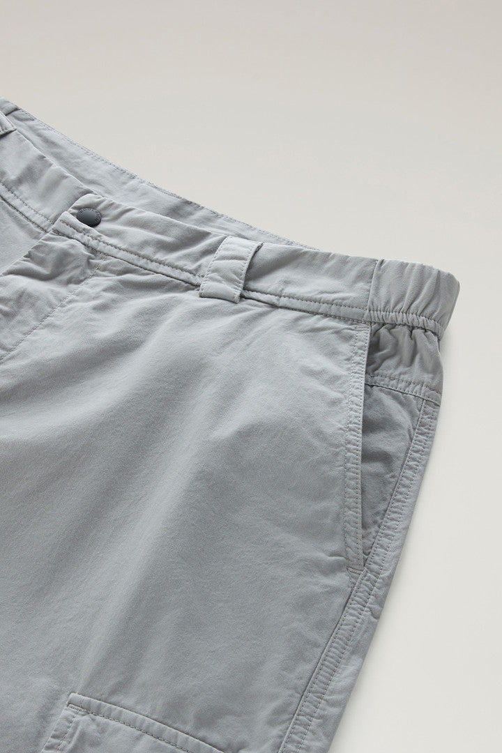 Garment-Dyed Cargo Pants in Pure Cotton Gabardine (Lake Olive) - Detail View 3