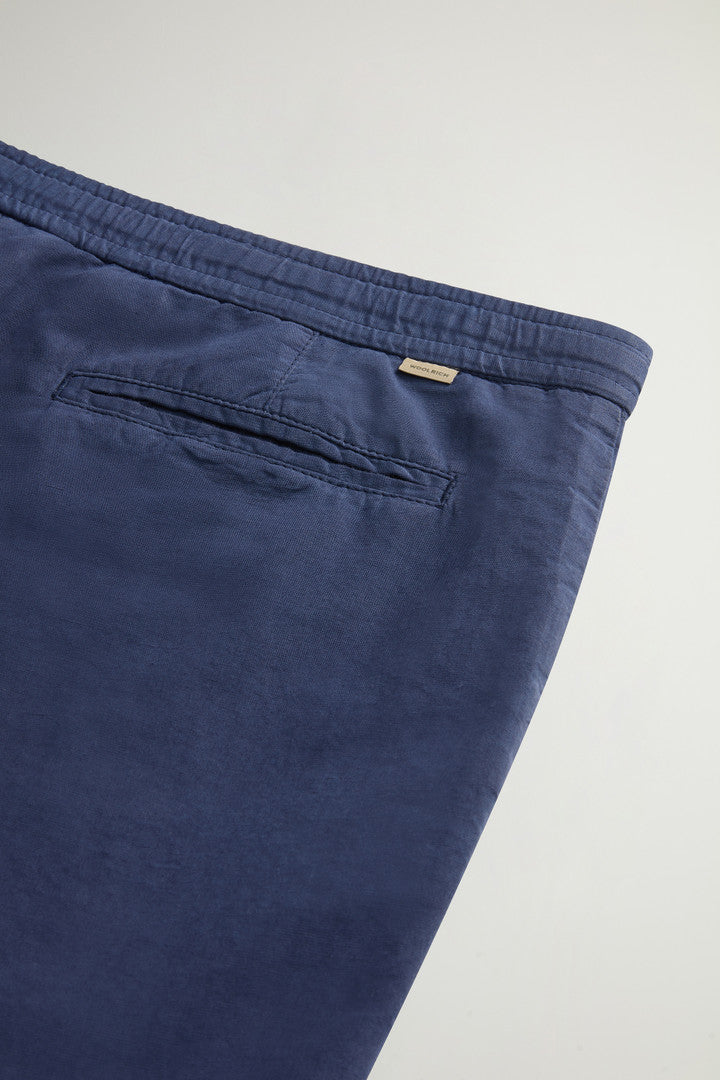 Garment-Dyed Cotton- and Linen-Blend Pants (Dream Blue) - Detail View 6