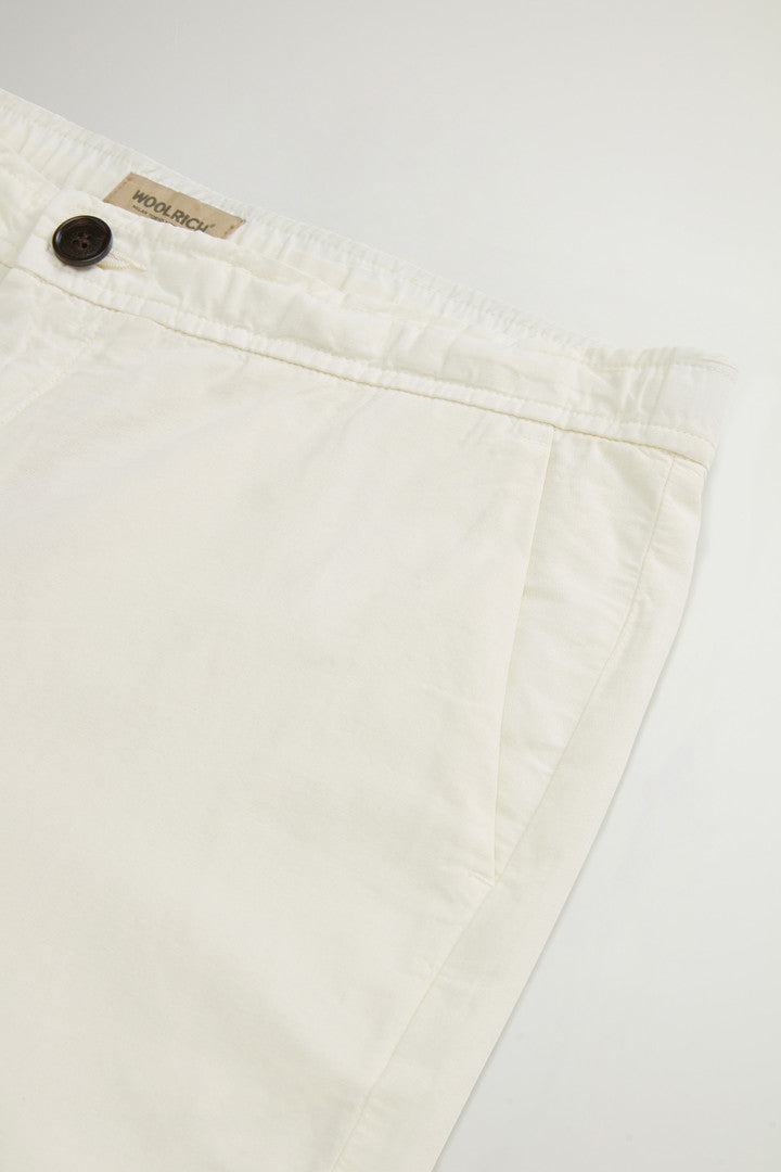 Garment-Dyed Cotton- and Linen-Blend Pants (Feather White) - Main View