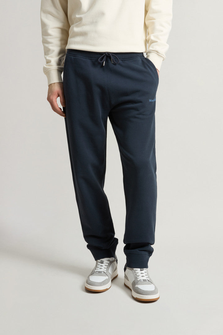 Pure Cotton Fleece Pants (Melton Blue) - Detail View 2