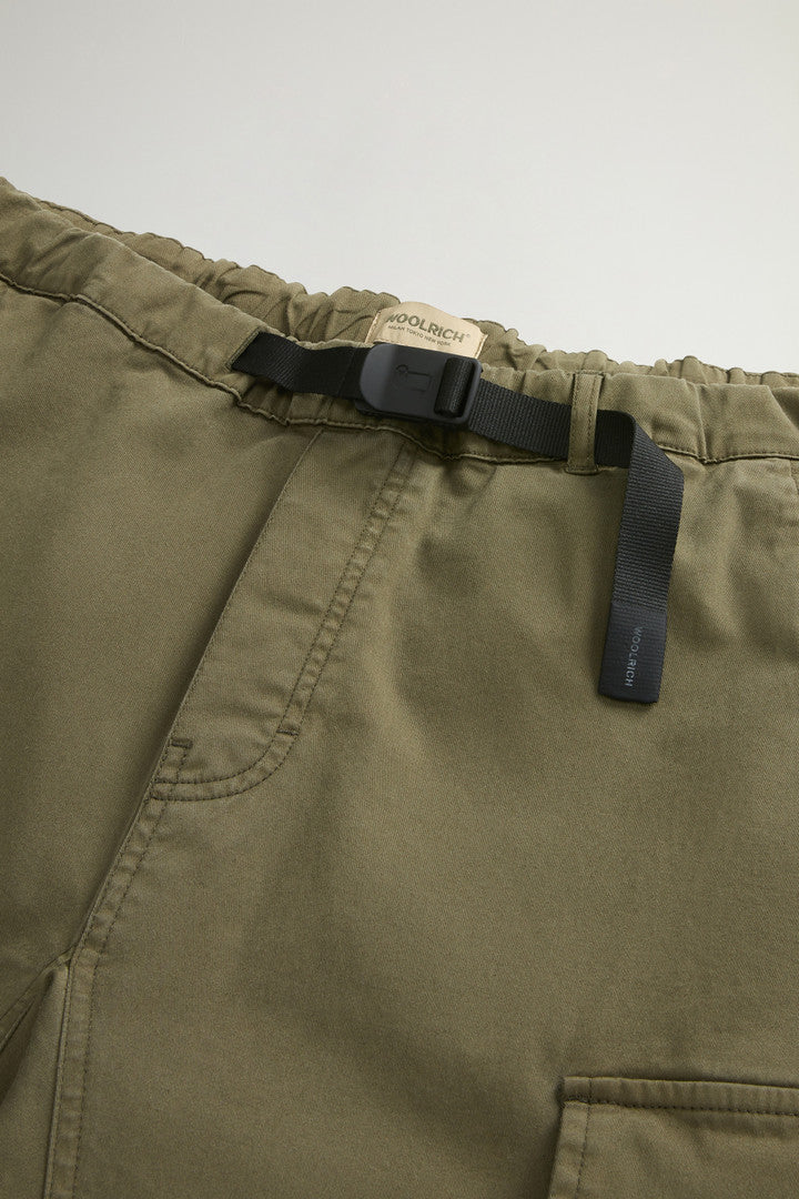Garment-Dyed Cargo Pants with Belt (Greenstone) - Detail View 4