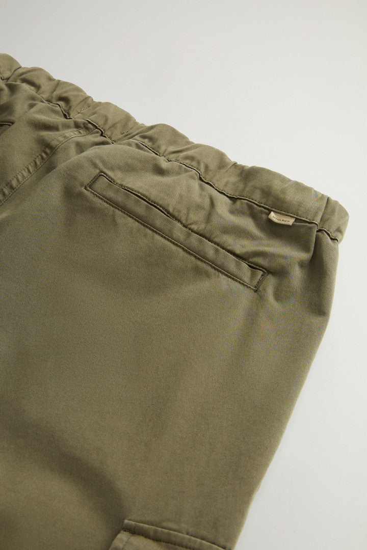 Garment-Dyed Cargo Pants with Belt (Greenstone) - Detail View 6