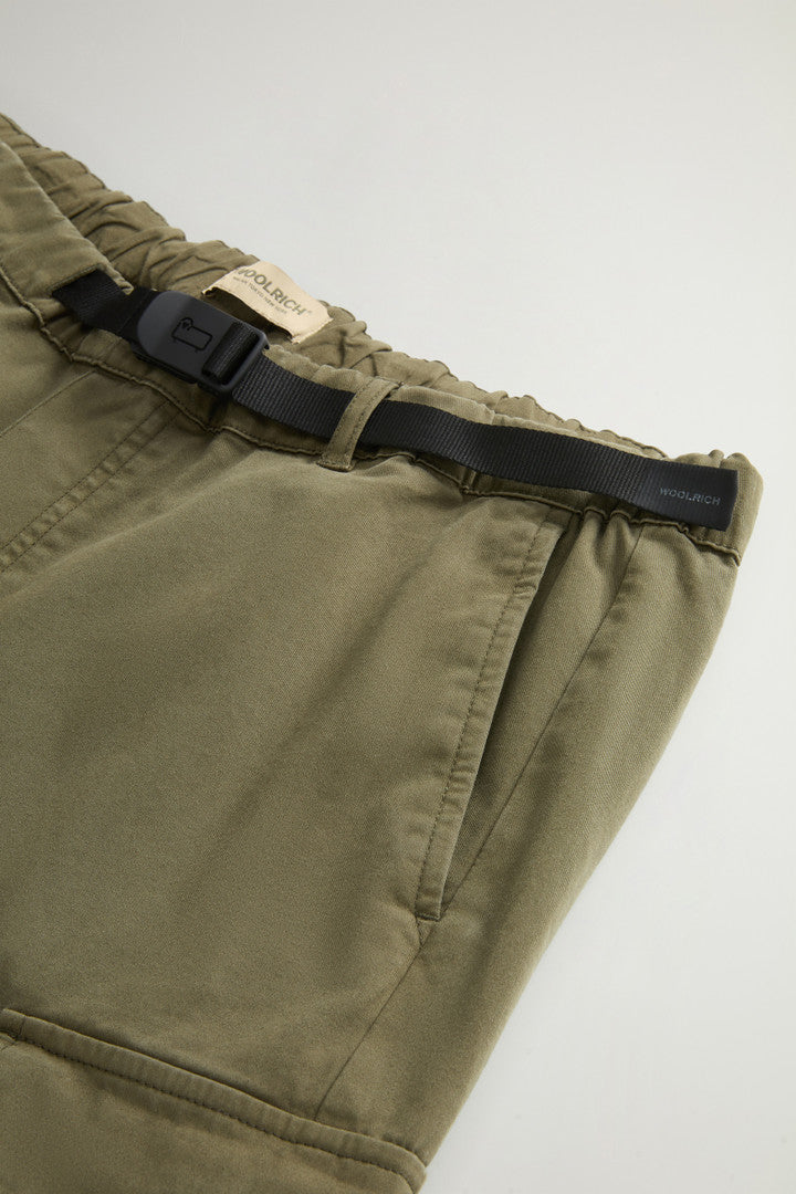 Garment-Dyed Cargo Pants with Belt (Greenstone) - Detail View 5