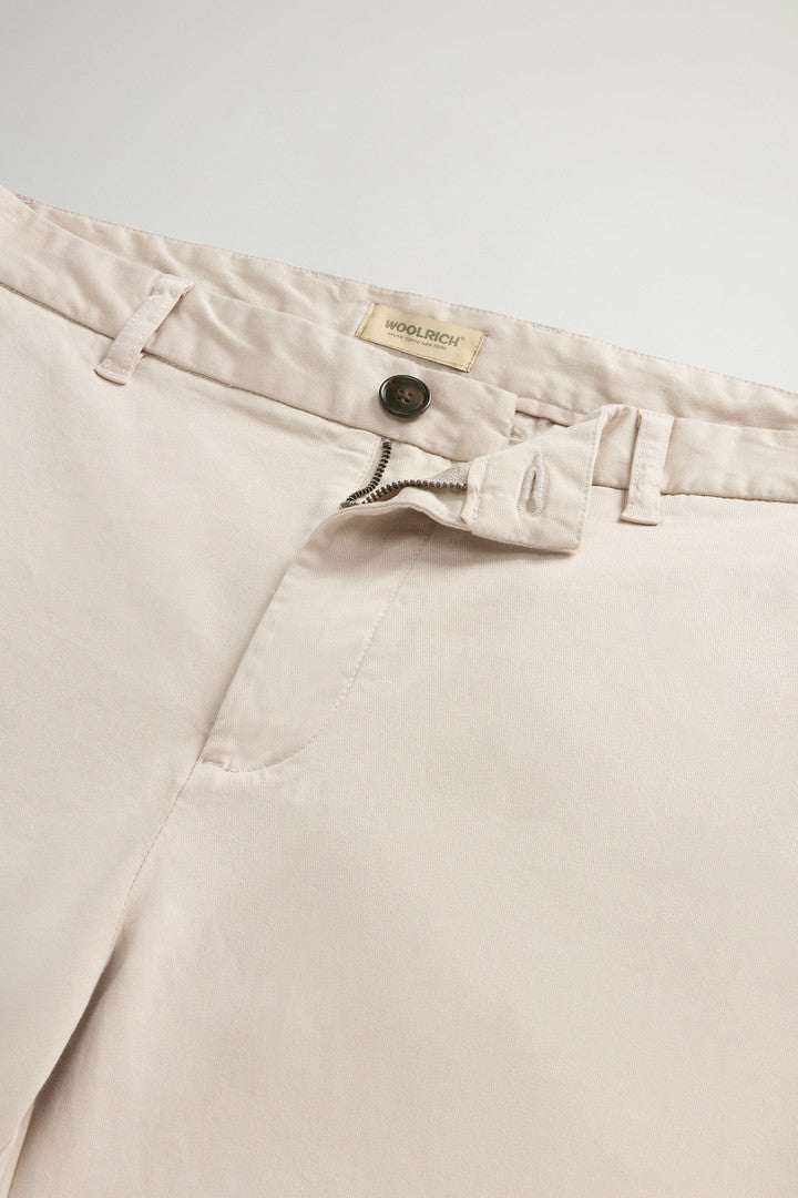Garment-Dyed Stretch Cotton Twill Chinos (Dove) - Detail View 5